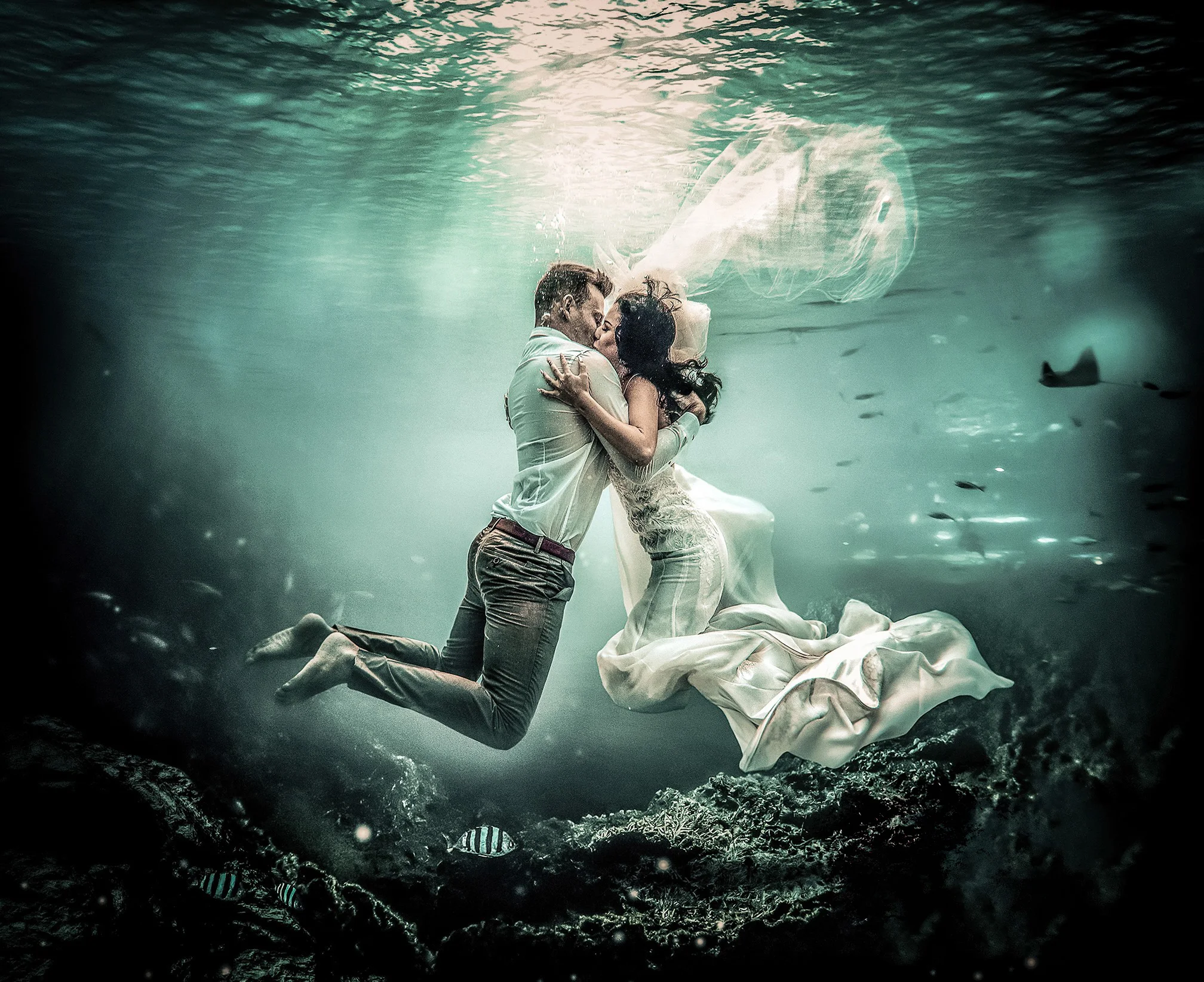Kingscliff Beach Elopement | Matt &amp; Tara’s Wedding &amp; Underwater Photography