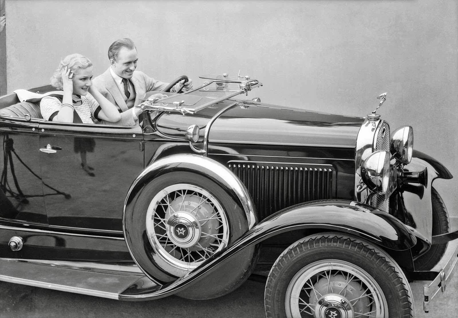 Couple in sporty Ford, California, 1931 / Photo credit: Dick Whittington Collection