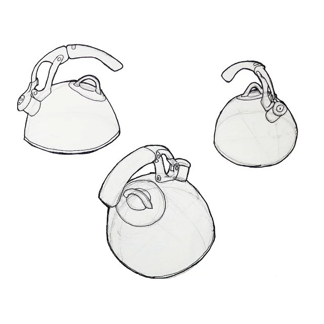 TEA KETTLE #industrialdesign #productdesign #sketch #draw #design #practice #teakettle #tea #oxo #oxogoodgrip