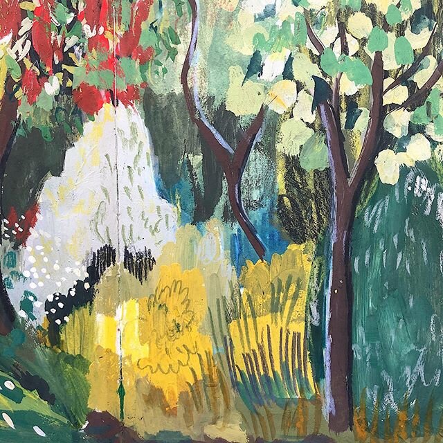 I did this painting in the garden couple of weekends ago and I didn&rsquo;t like it that much at the time. Going back through my sketchbook today I now love all the colourful layers and texture in this shadowy section, I don&rsquo;t know why past me 