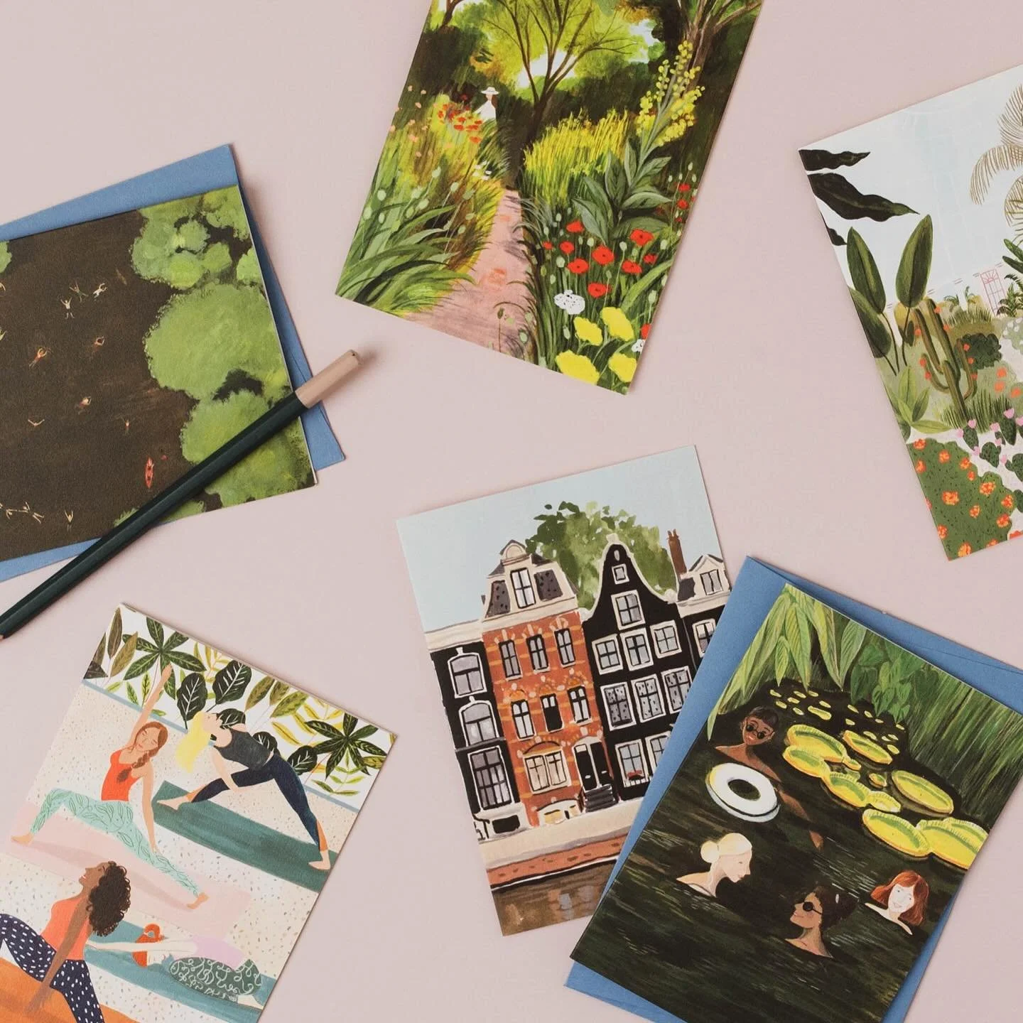 A post for my wonderful stockists and stockists-to-be!

My cards might not make your customers laugh, but they might make them want to skip through a wildflower meadow, lounge on the branches of a tree, or jump into a pond! 

Find my bestselling desi