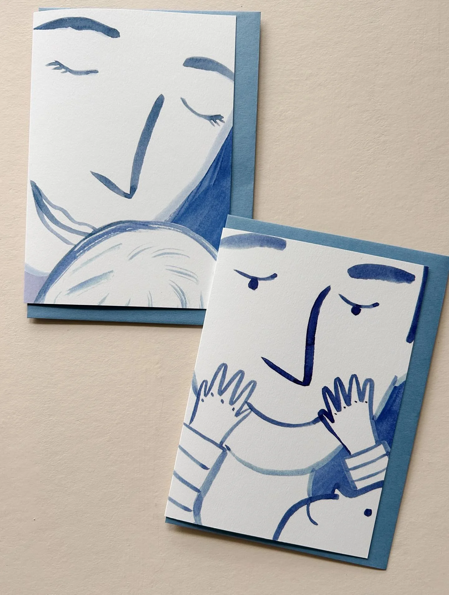 Simple drawings for absolutely ginormous feelings 🤍✨

I&rsquo;m so happy with how these new cards turned out, I sketched them ink brush pen years ago when I had my first night away from my daughter. I had a bit of a sketchbook sort out over Christma