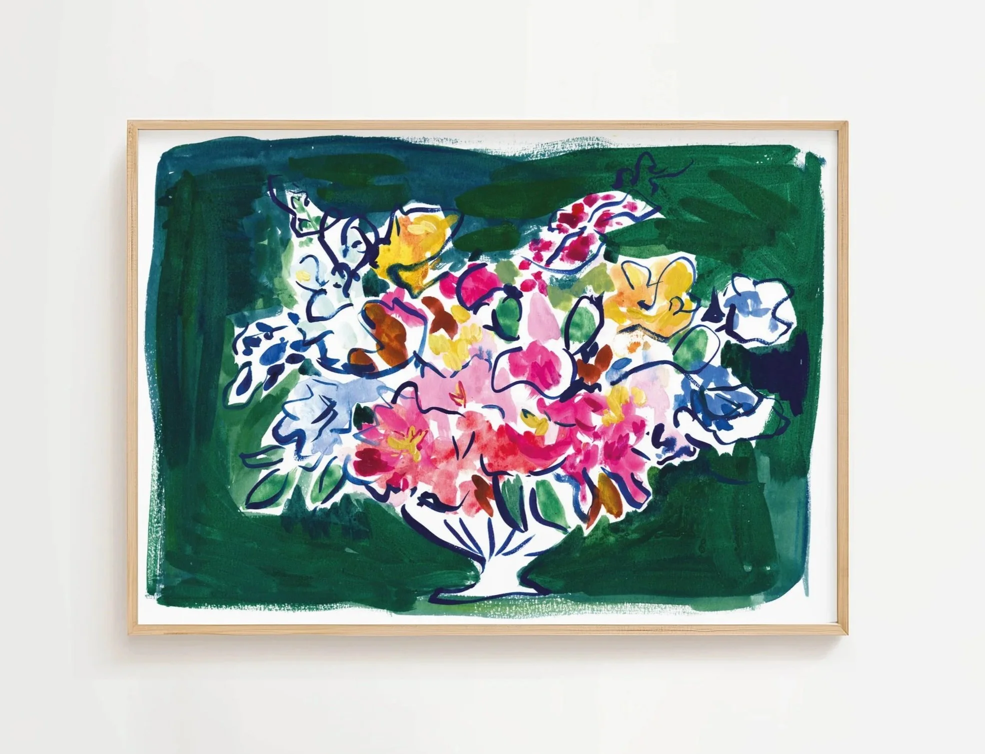 Colourful Vase Print