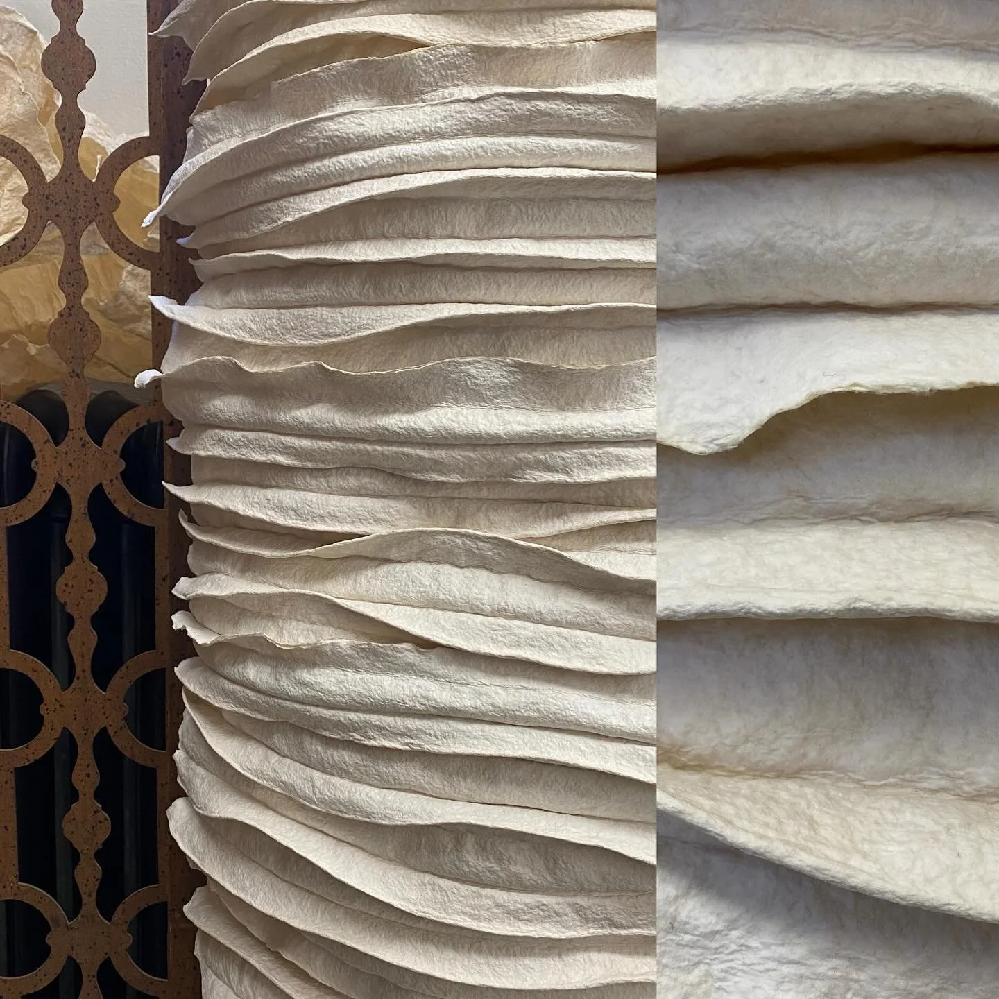 #detail joining #handmadepaper sheets at the #deckle #edge #nod to its #materiality