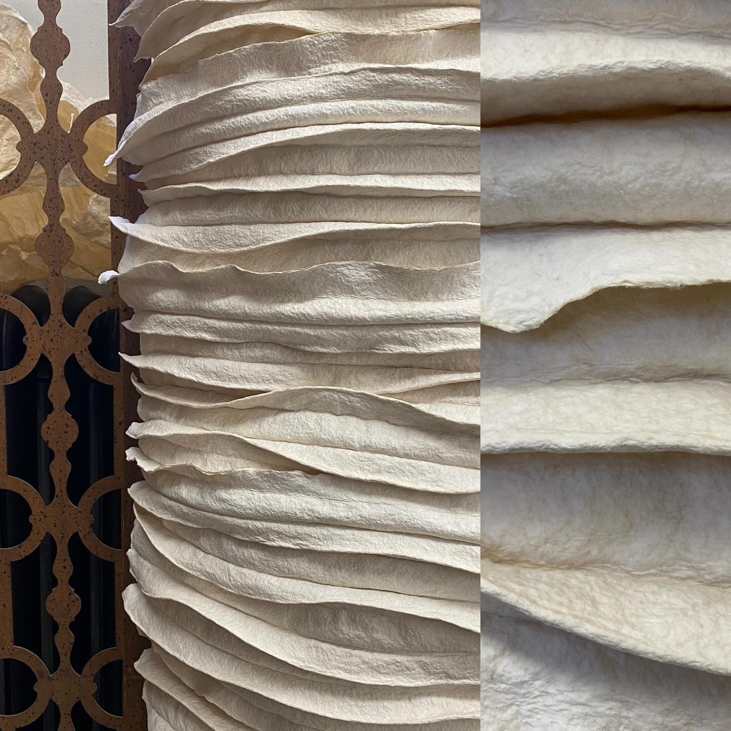 #detail joining #handmadepaper sheets at the #deckle #edge #nod to its #materiality