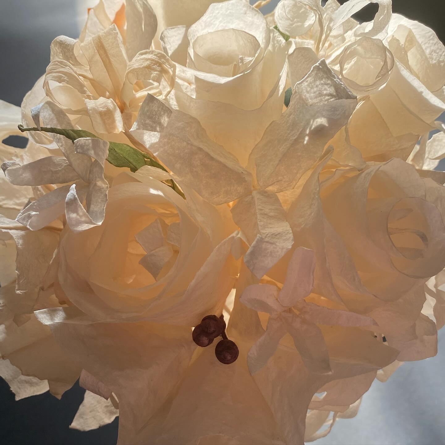 Commissioned bridal bouquet. Awaiting the bride.