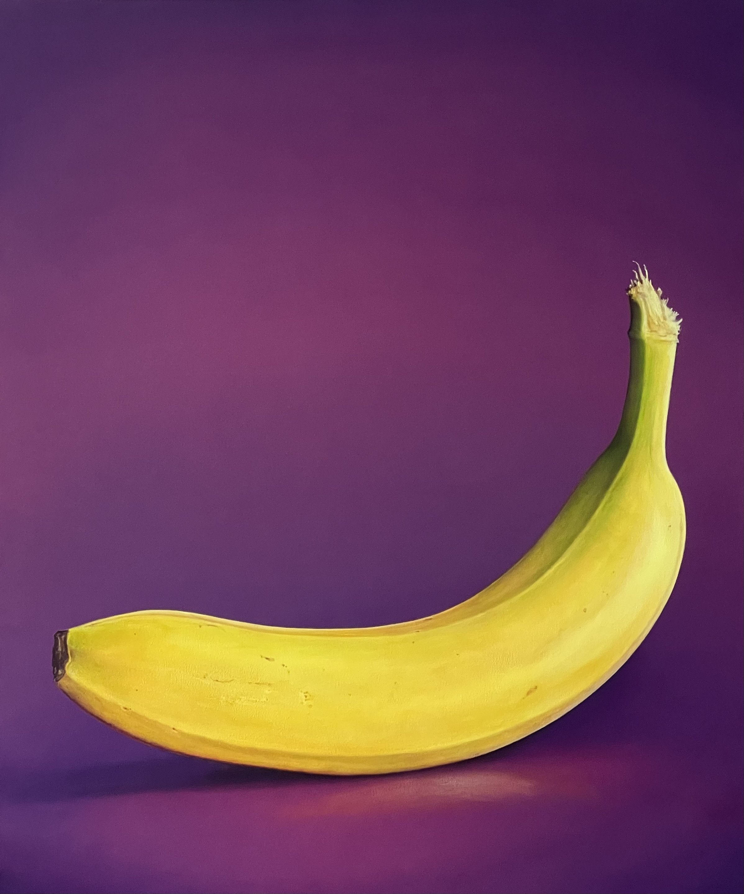 Semi Ripe Banana on Violet (sold)