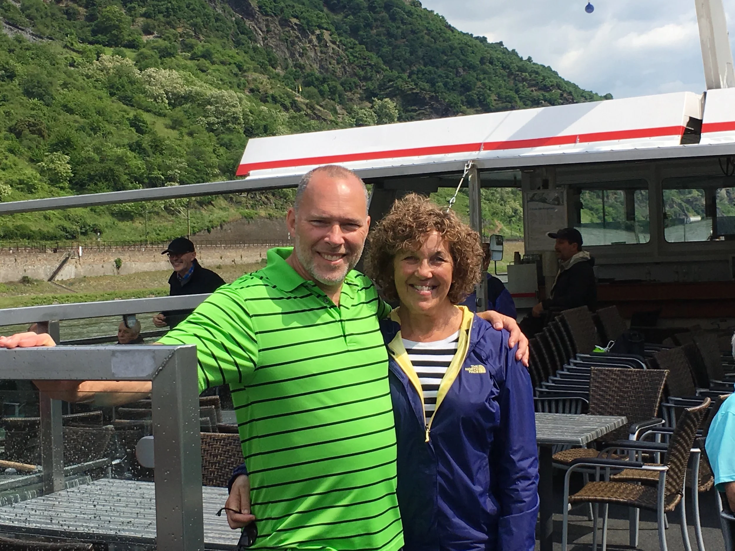 So, our cruise on the Rhine ended at the dock in front of the town of Bacharach and we were back in the beautiful town we called home for two days. Then it was time to be off for our evening meal with a dozen of our new friends! 