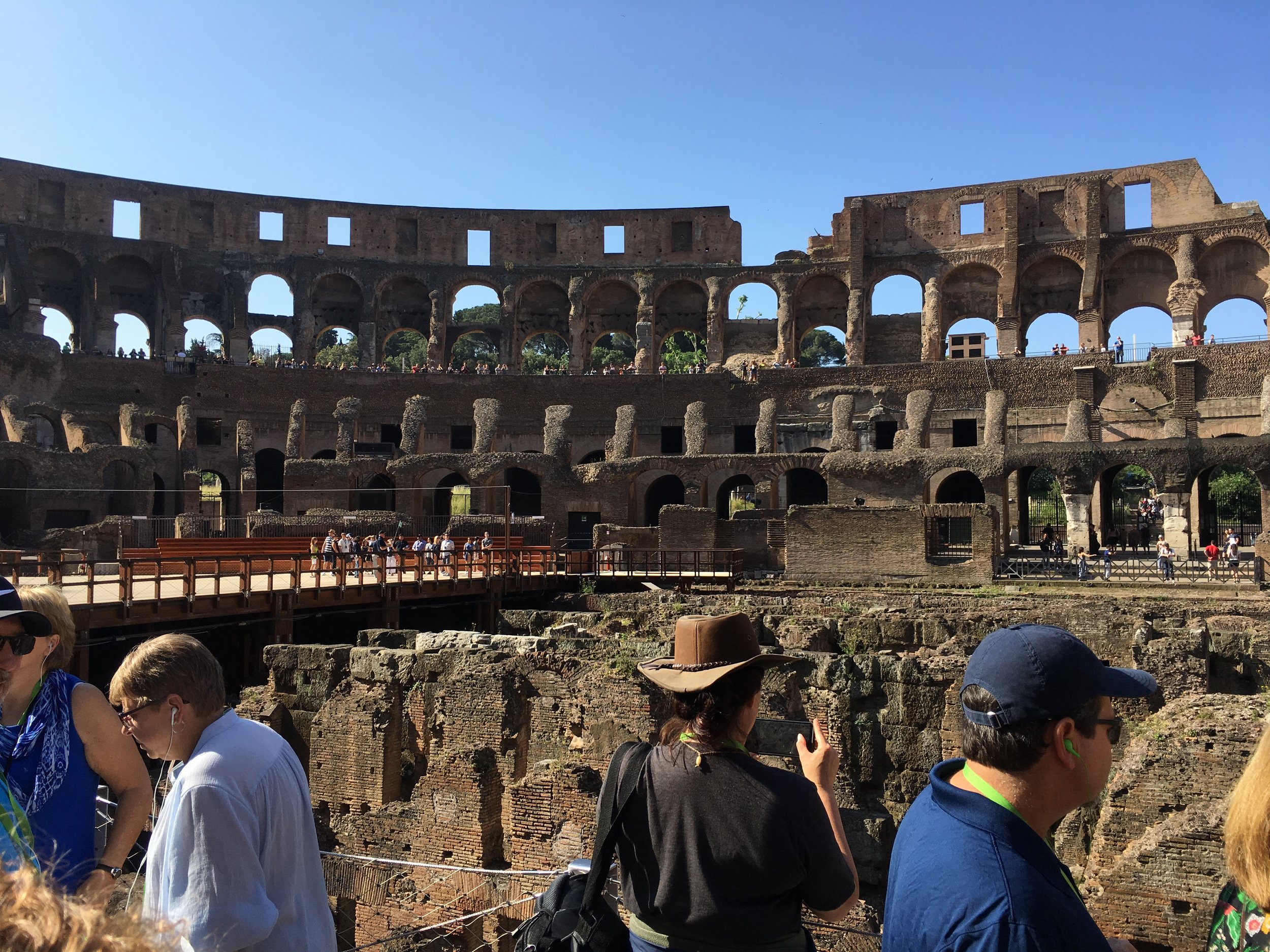 The Arch of Constantine (below) is just outside of the Colosseum. It was built in 315 A.D.