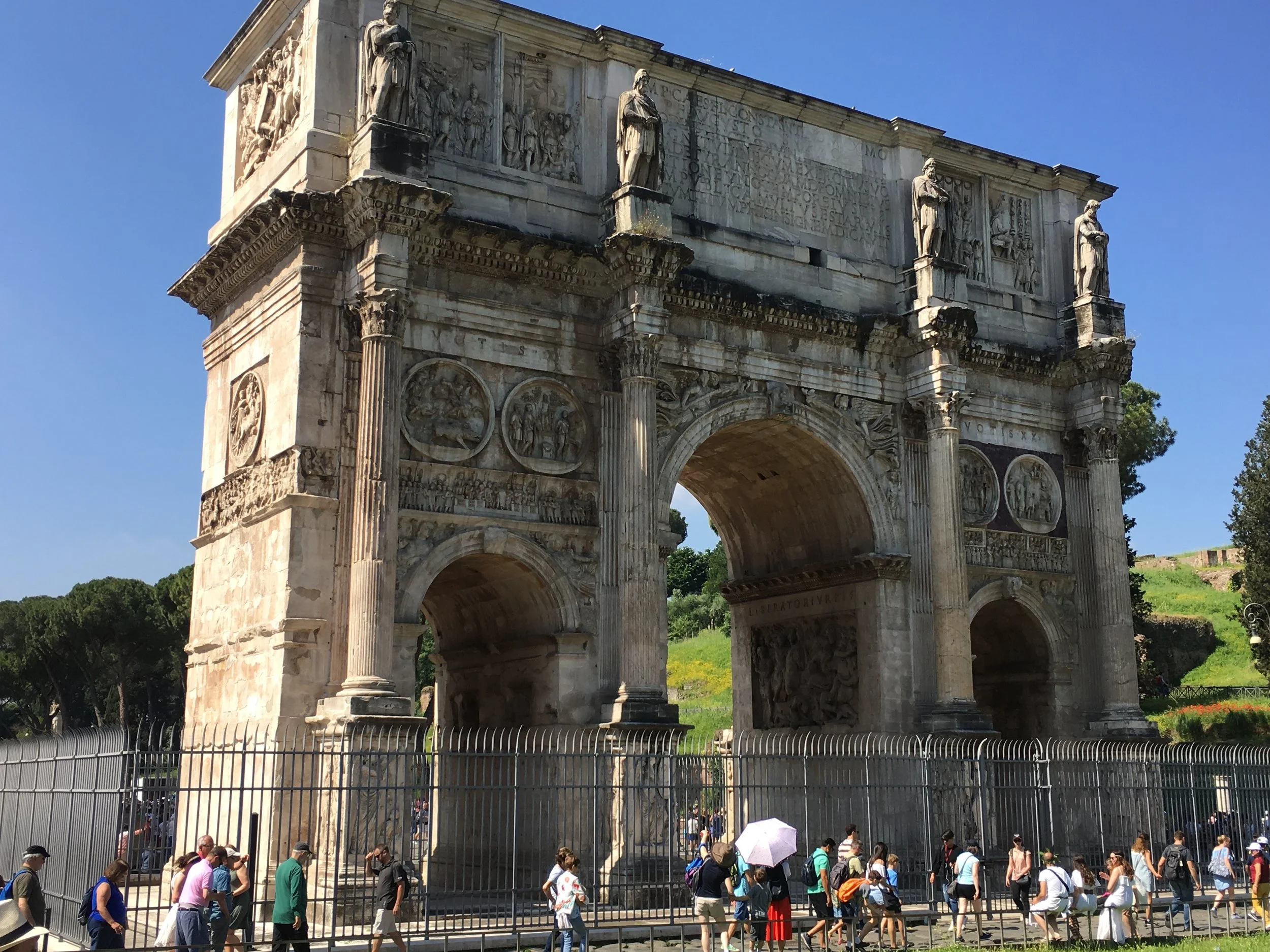 Part of the Roman Forum, up the hill from the Colosseum.