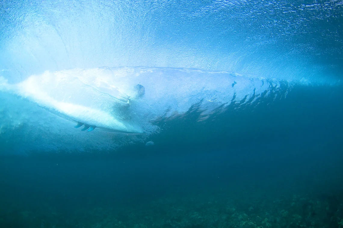 Under Honolua Bay. 