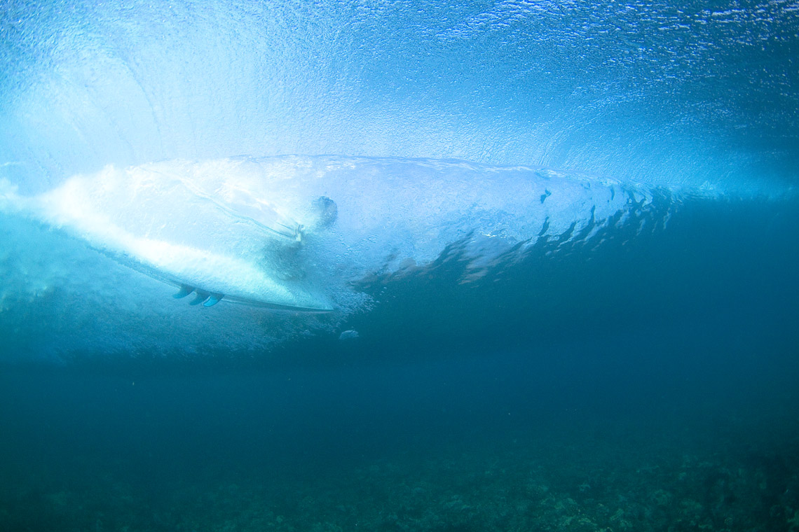 Under Honolua Bay.