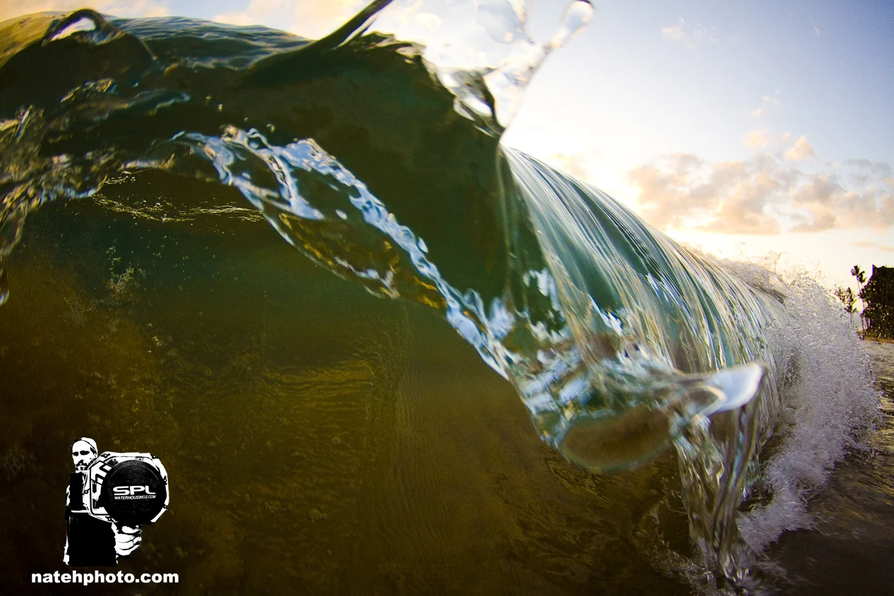 Makena Barrel as seen down the break. 