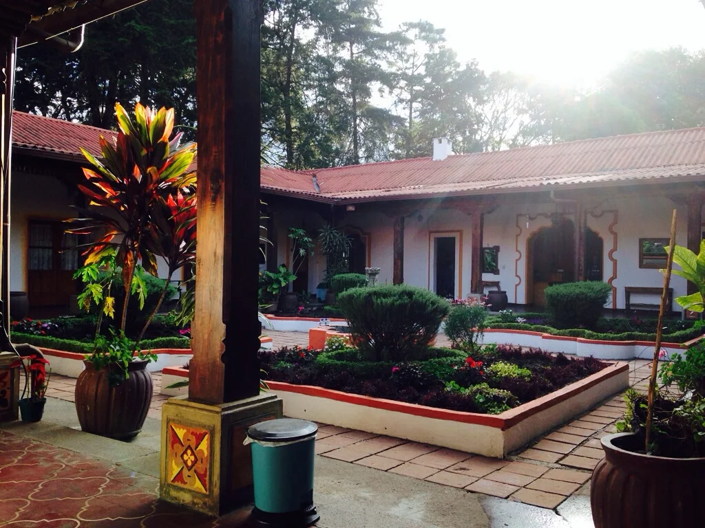 the courtyard. 
