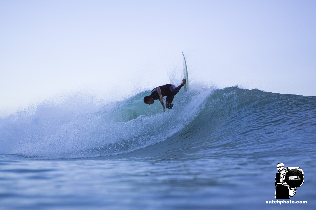 I got to see a piece of Ryan's mean backside capabilities. This was a dropping, bottom turn, to a powerful, vertical snap. 