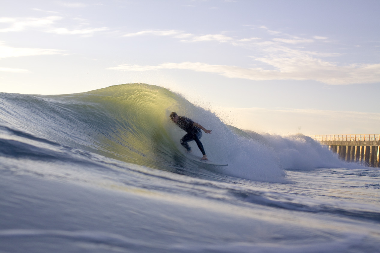 Tube! Nate Gallagher found the best corner he could have found right here. 