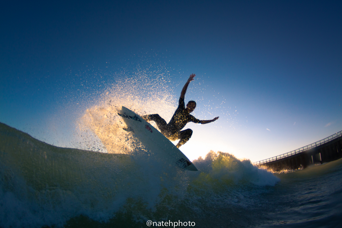 The backlit Chauncey Robinson crushing it. Sebastian Inlet, Florida. 