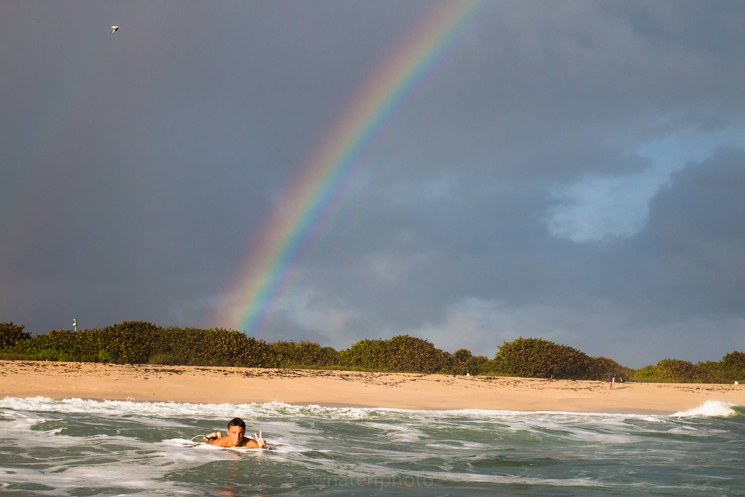 I think rainbows are attracted to Chauncey... they just follow him around. 
