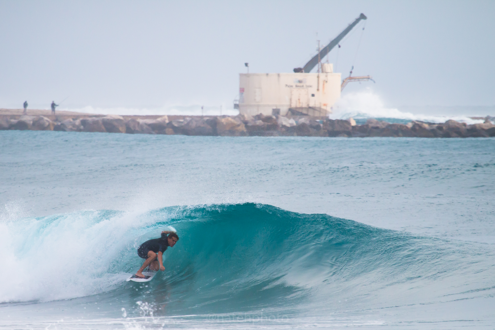 Kenny Saundry stoked that he's a goofy footer. 
