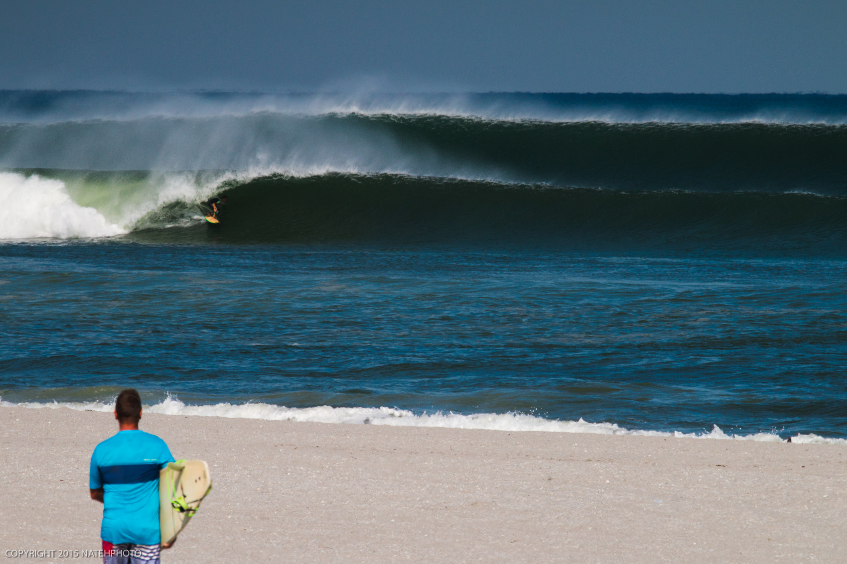 This is the point where most surfers take off running to get into the water while tripping over their leash. 