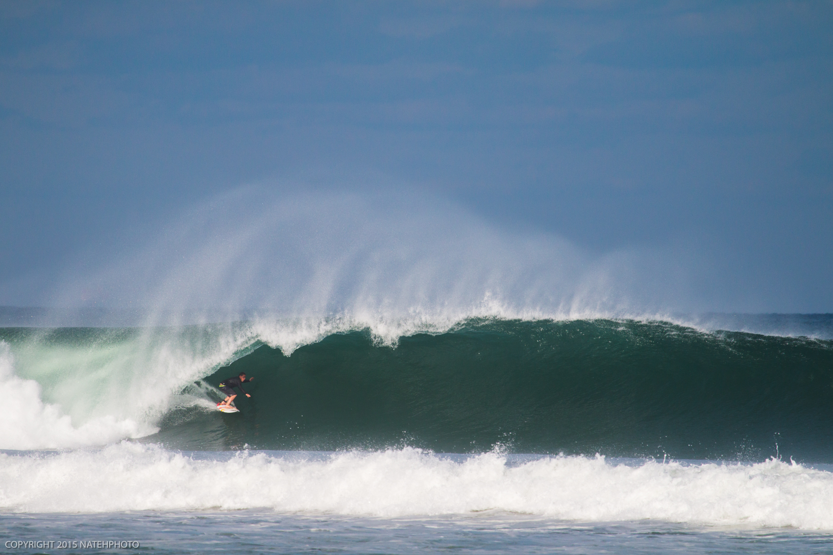 This is one of many surfers I was trying to find to get him his shots. Thats the type of barrel people travel thousands of miles to find, he found it at home this time. Marc Brammeier on a bomb. 