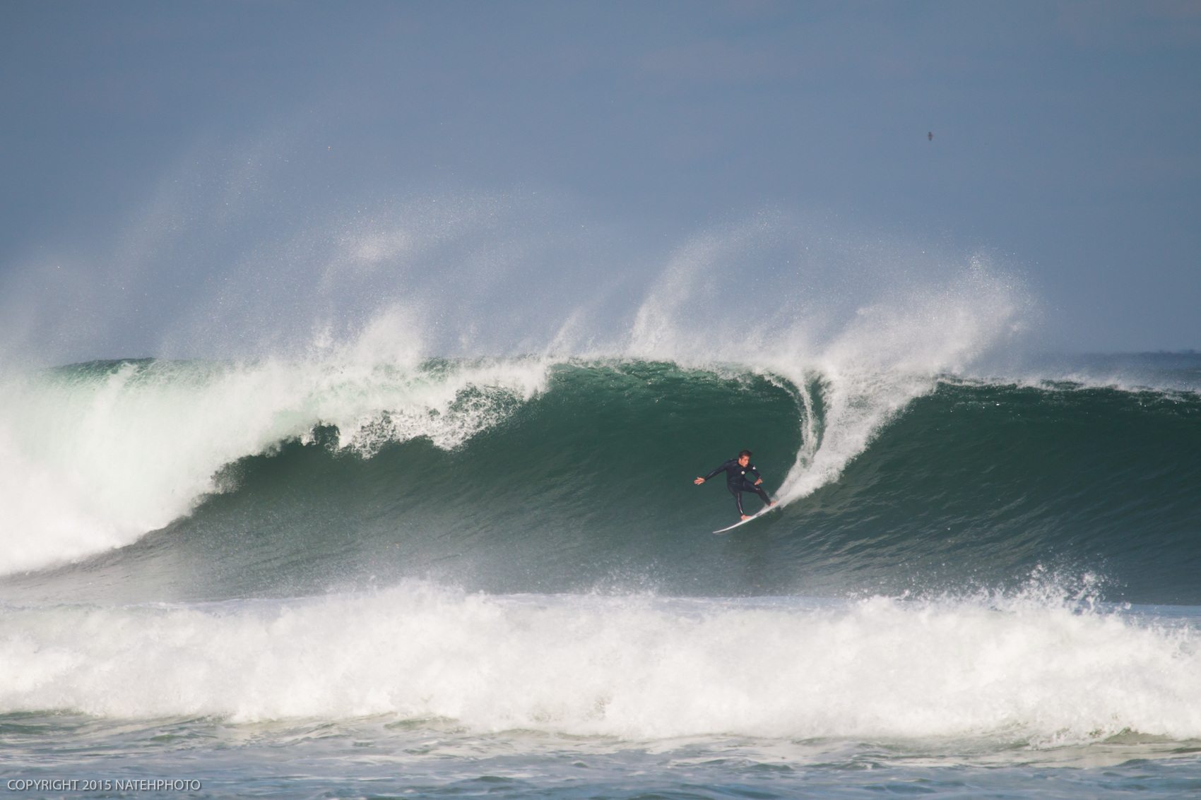 Here Martin Jeri got one of the largest surfed waves of the evening. Yet for this guy this is like chest high, look at what Martin does for fun sometime.... wow. 