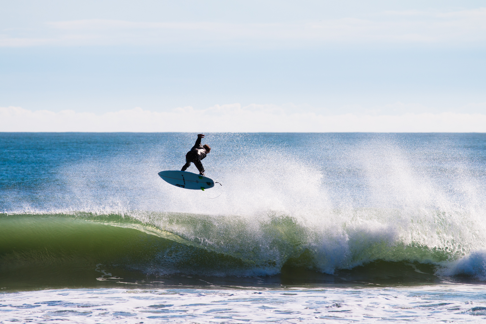 Daniel Glenn. A guy walked by me and commented, "why would you do an air instead of get barreled??". I would say why not do a big air over a barrel section, seems fun to me! 