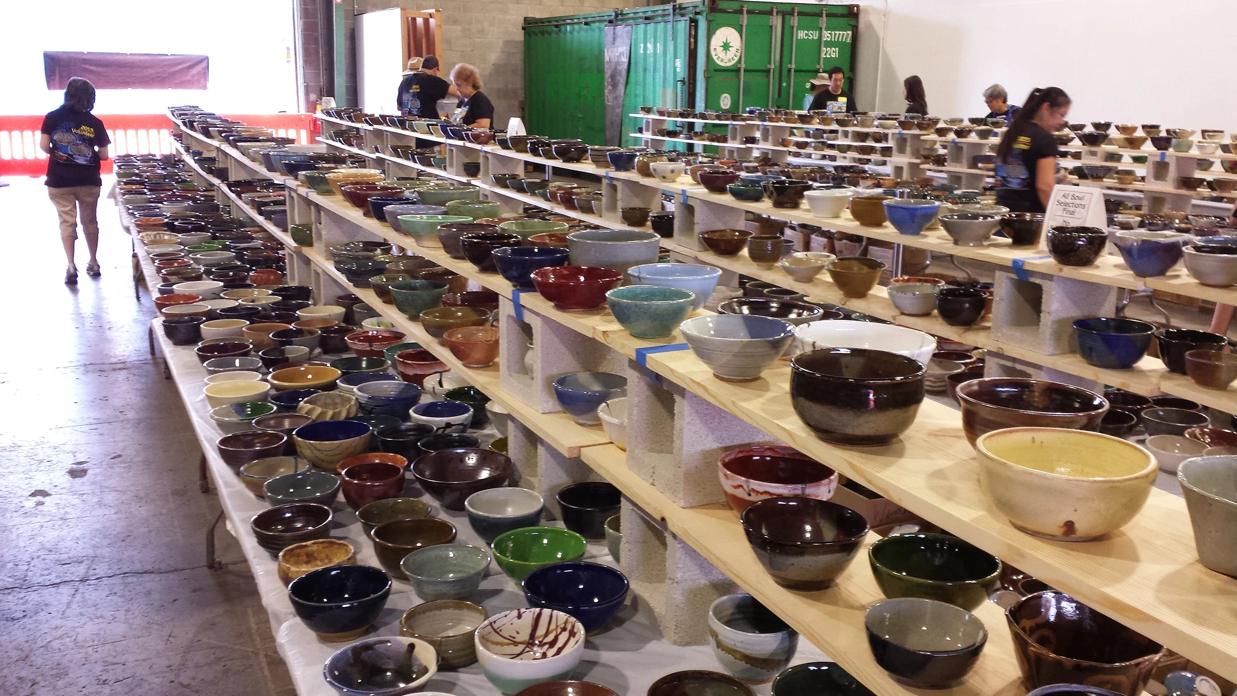 Beautiful ceramic bowls of every size, shape and design awaiting their owners at Empty Bowl Hawaii. Thanks to the many individuals and organizations who created these one-of-a-kind works of art for a great cause.