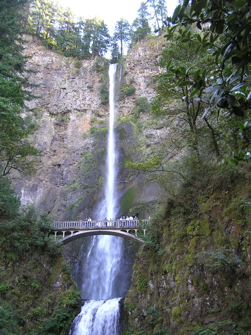 Located just 30 min outside Portland, the 611-foot tall Multnomah Falls is impressive and is noted to be the most visited recreation site in the Pacific Northwest. It's so tall that I had to take two shots to capture the full height of the falls; this is the top.