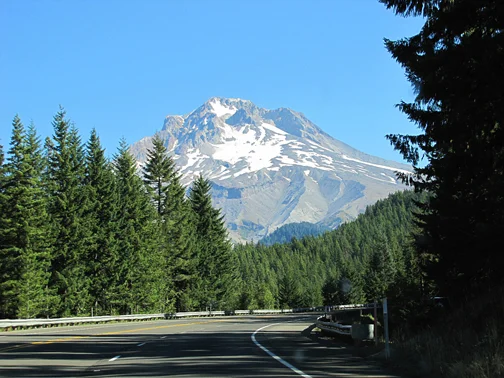 On the road to Timberline Resort.