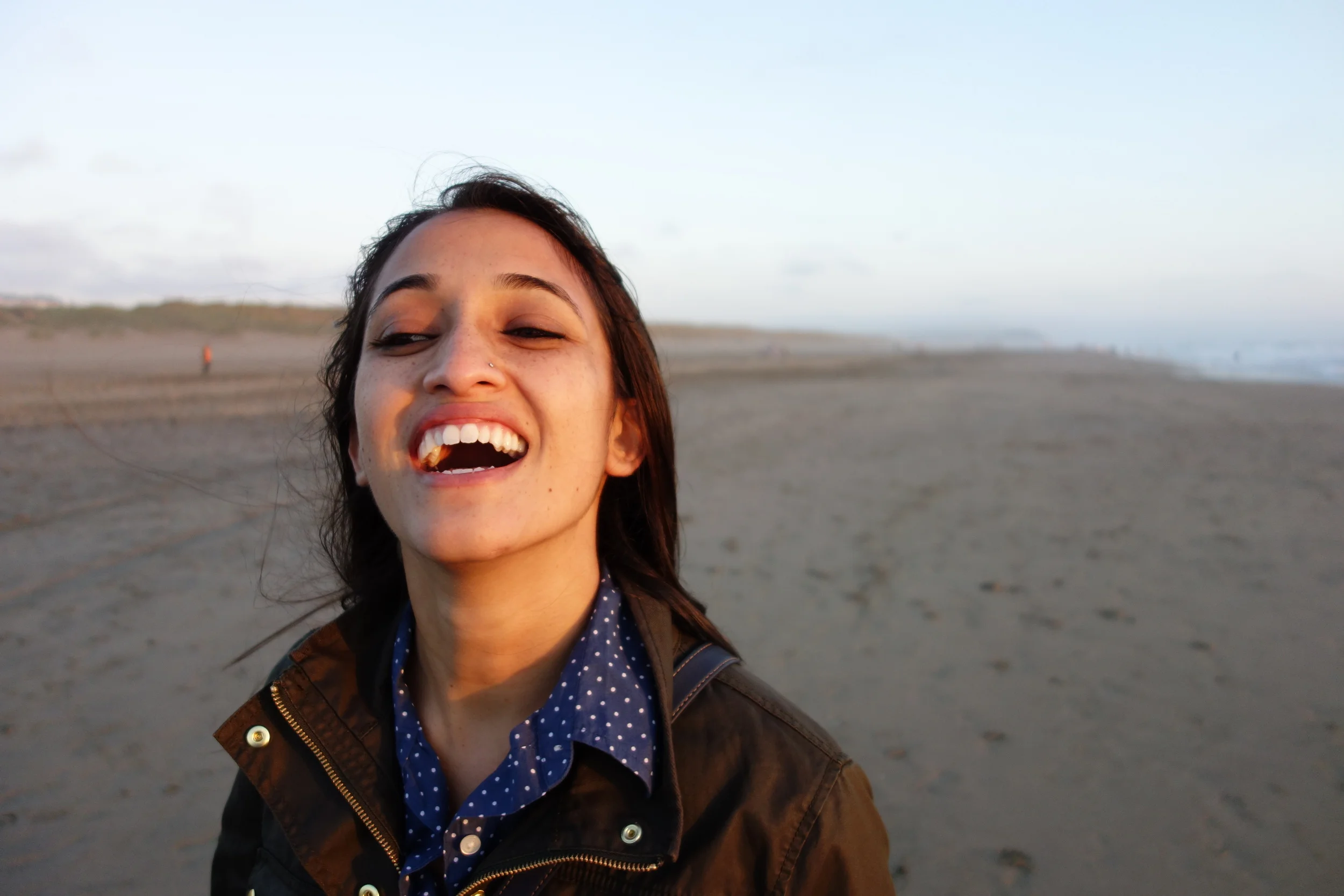 Pooja at Ocean Beach. (RX100)