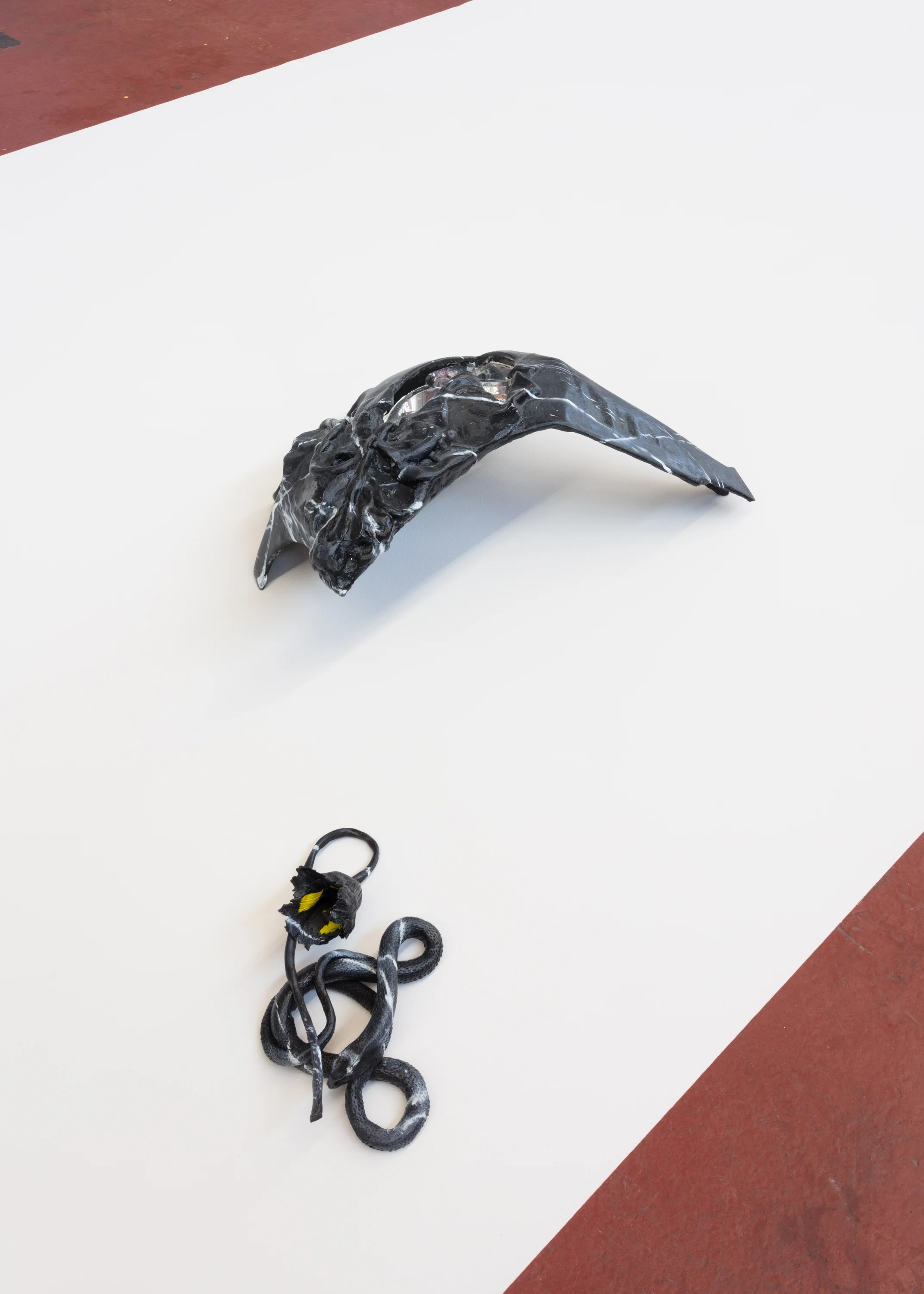 ‘relic’ & ‘motif’ ‘relic’ found motorcycle debris, jesmonite, clay, faux finish. ‘motif’ ceramic, faux finish by pierre-yves morel