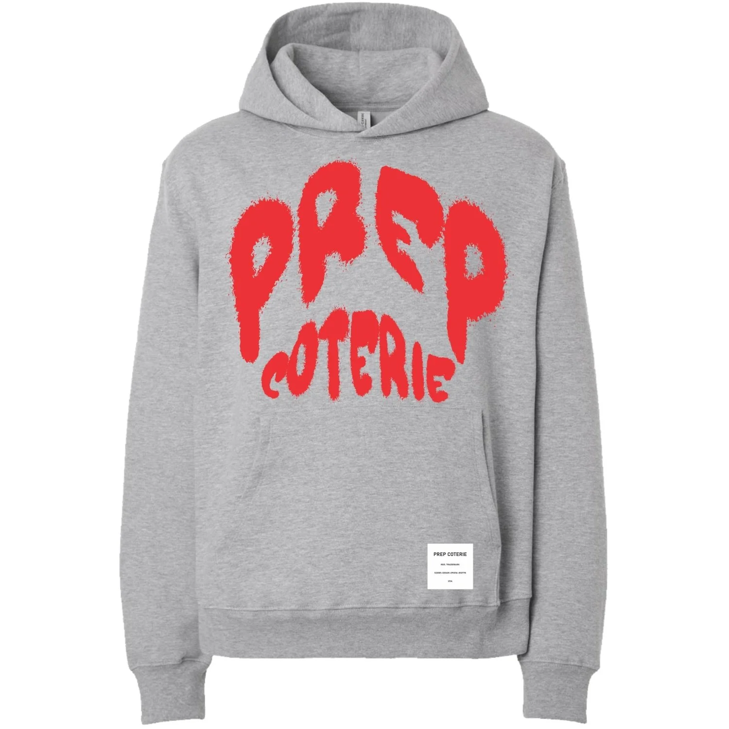 NY SPRAY PAINT HOODED SWEATSHIRT GRAY