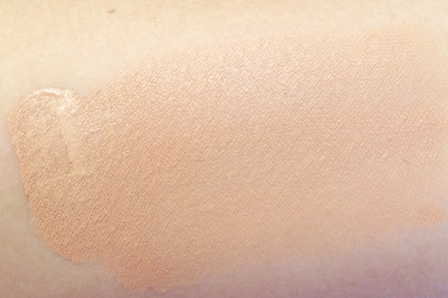 Swatch of the #2 shade. You'll notice it's darker and a bit orange on my skin.
