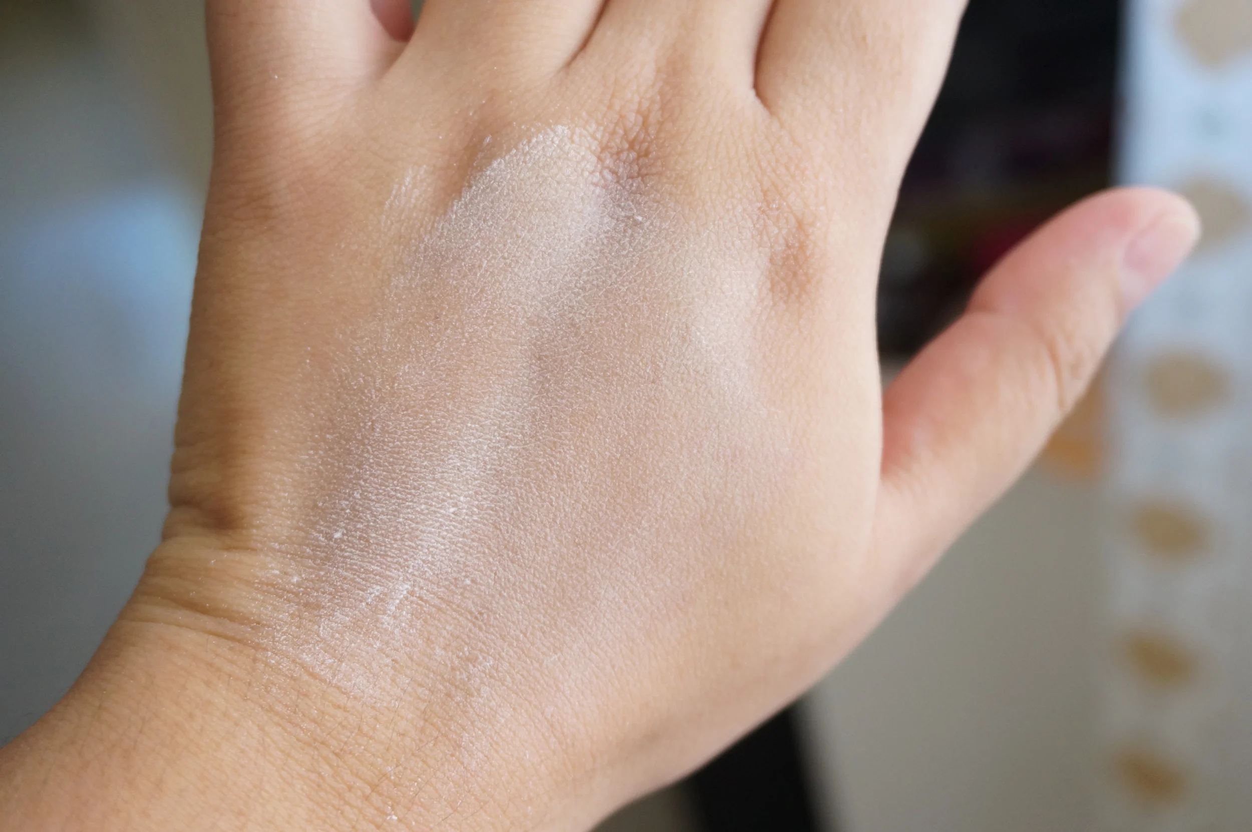 Swatch of the Shiseido Baby Powder