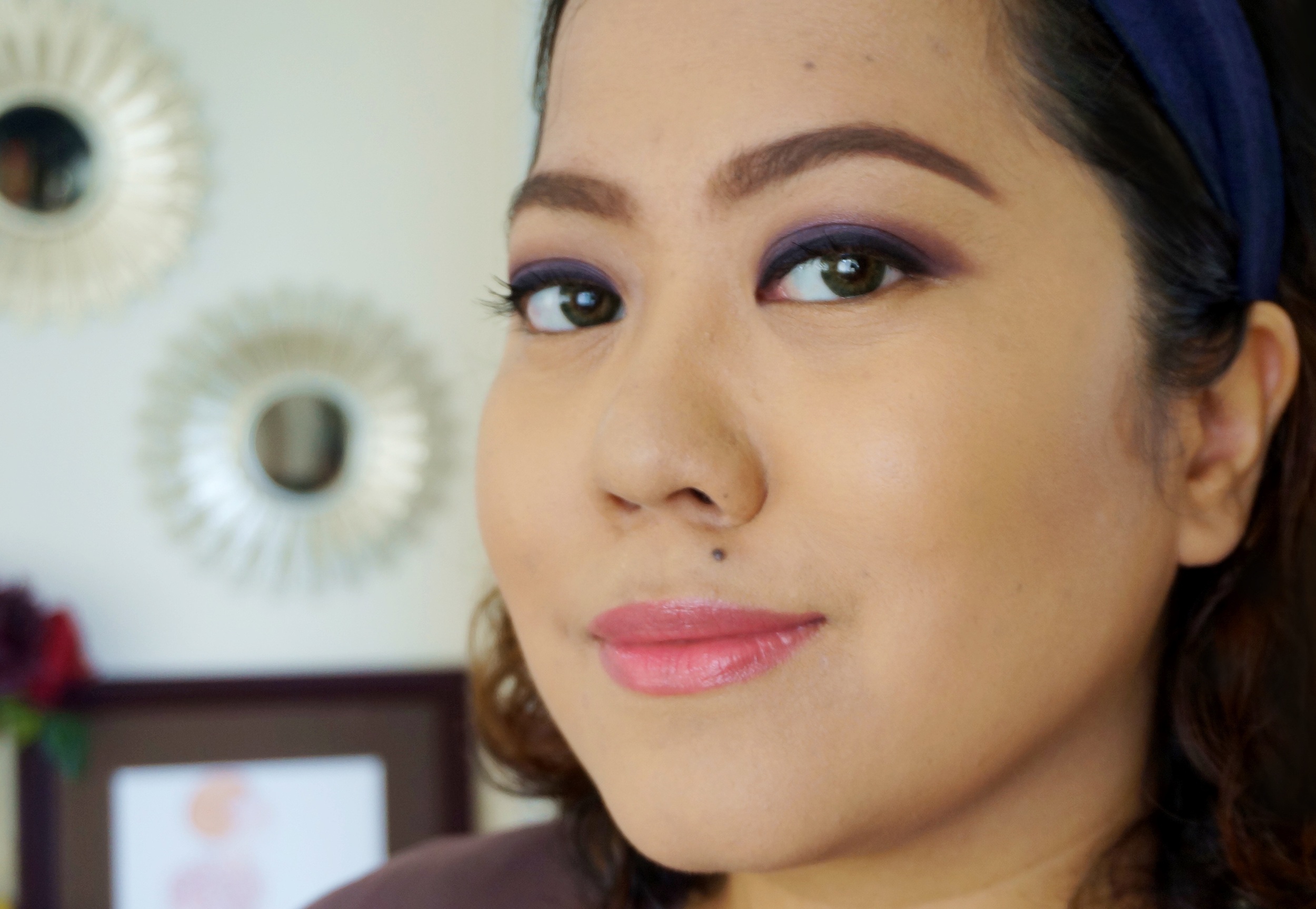 Here I'm wearing the Smashbox CC Spot Concealer + Photo Filter foundation in Shade 2. It's a good medium yellow shade match, but like the concealer it's just a tad lighter than I prefer. It looks great nonetheless; I'm just being fussy!