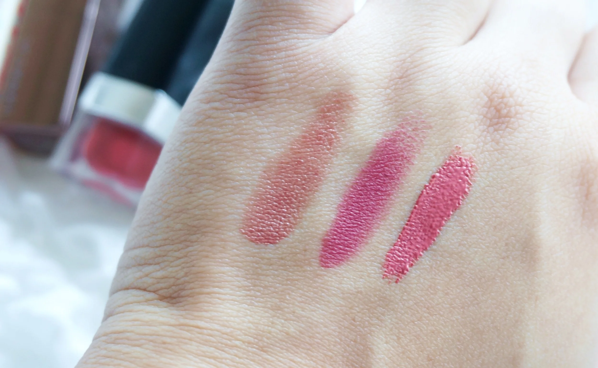 Swatches: Creamy Mocha, Desire, Fall In Love