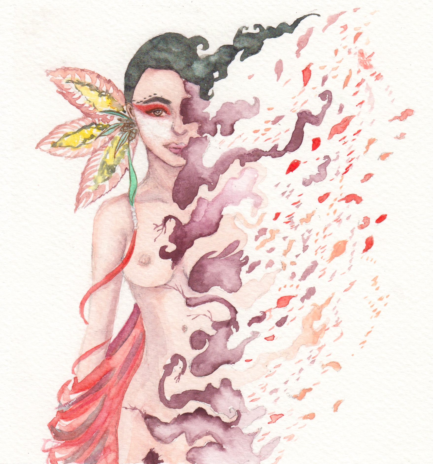 Dissolution / Watercolor on paper by Liz Lanuzo