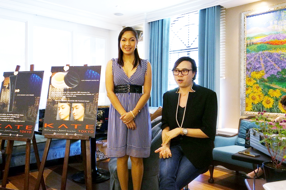 Kanebo Makeup Artist Floe Tapayan and Brand Manager Robbie Da Silva