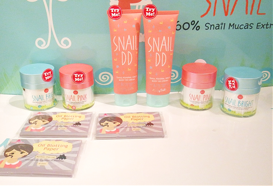Snail Bright Whitening Cream, Snail Pink Pore Reducing Serum, Mineral Drop Snail DD Cream