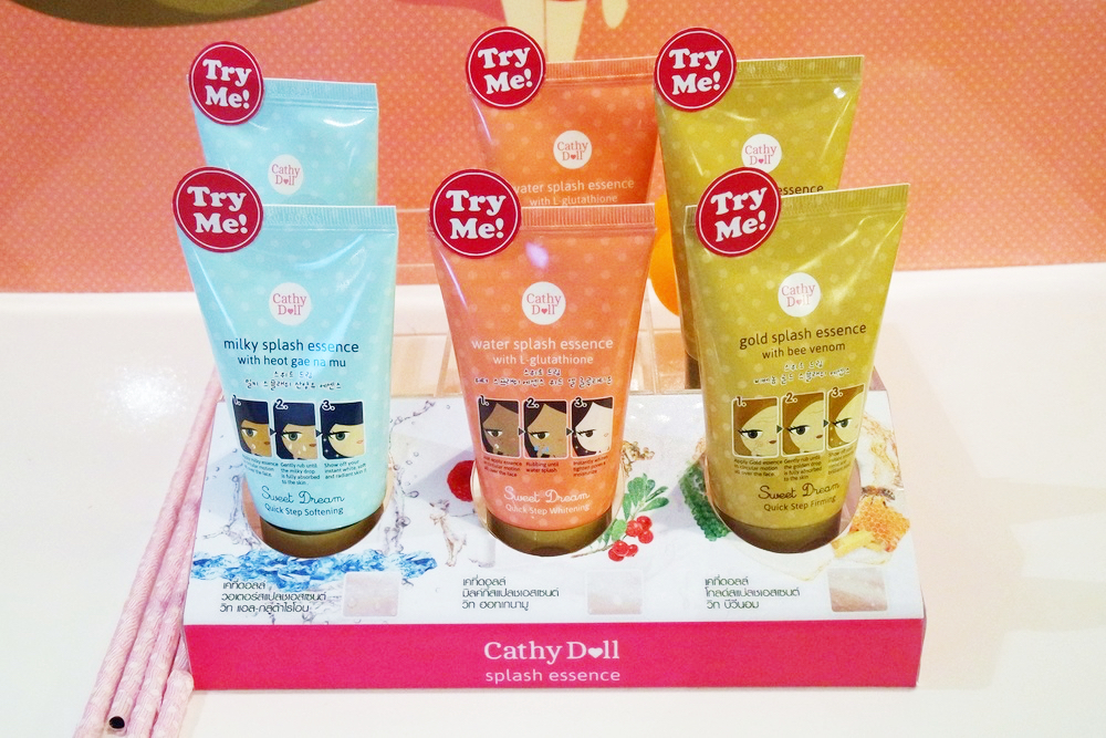 Milky Splash Essence with heot gae na mu, Water Splash Essence with L-glutathione, Gold Splash Essence with bee venom