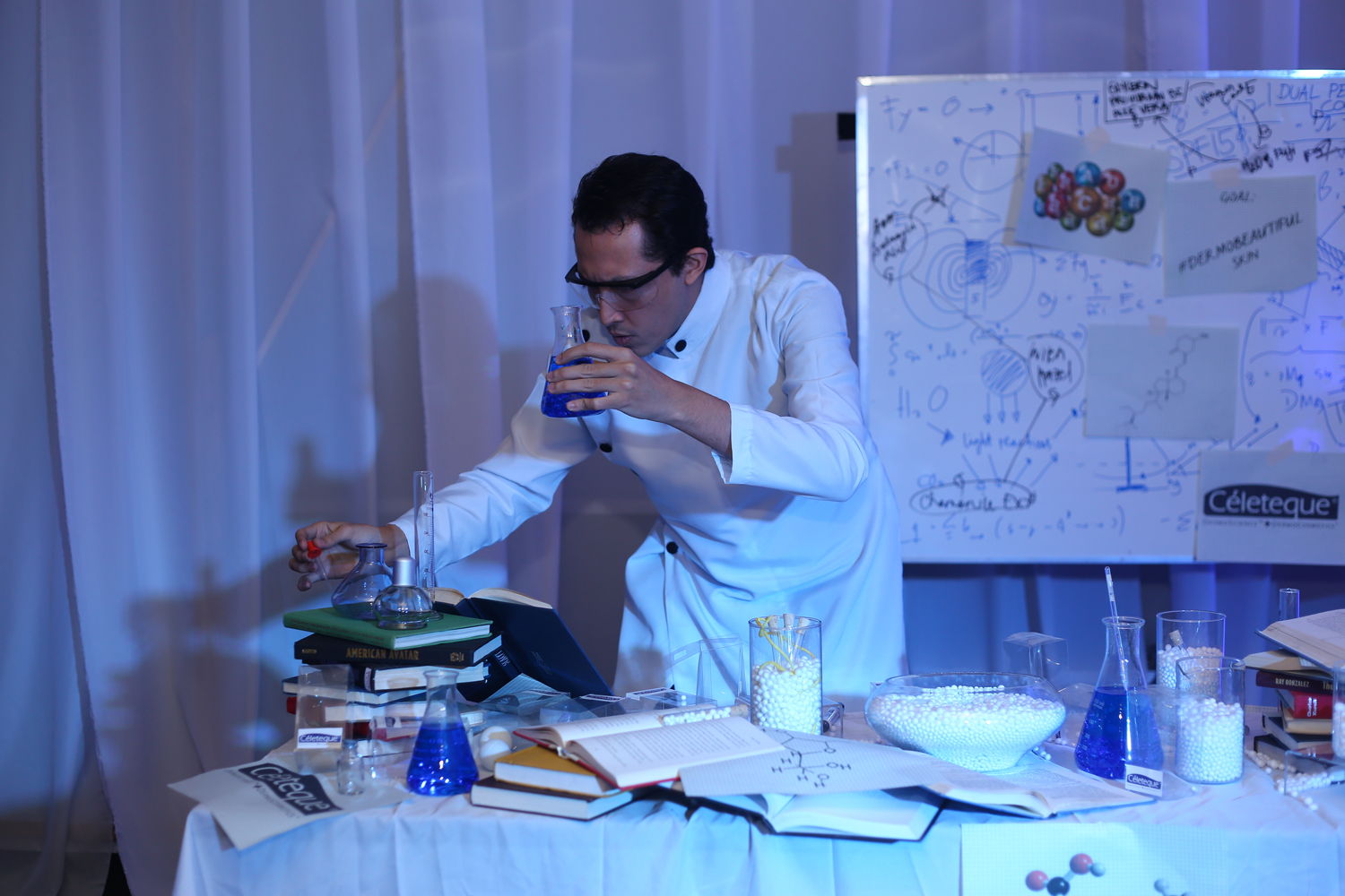 The Céleteque scientist trying to find the perfect skin care solution!