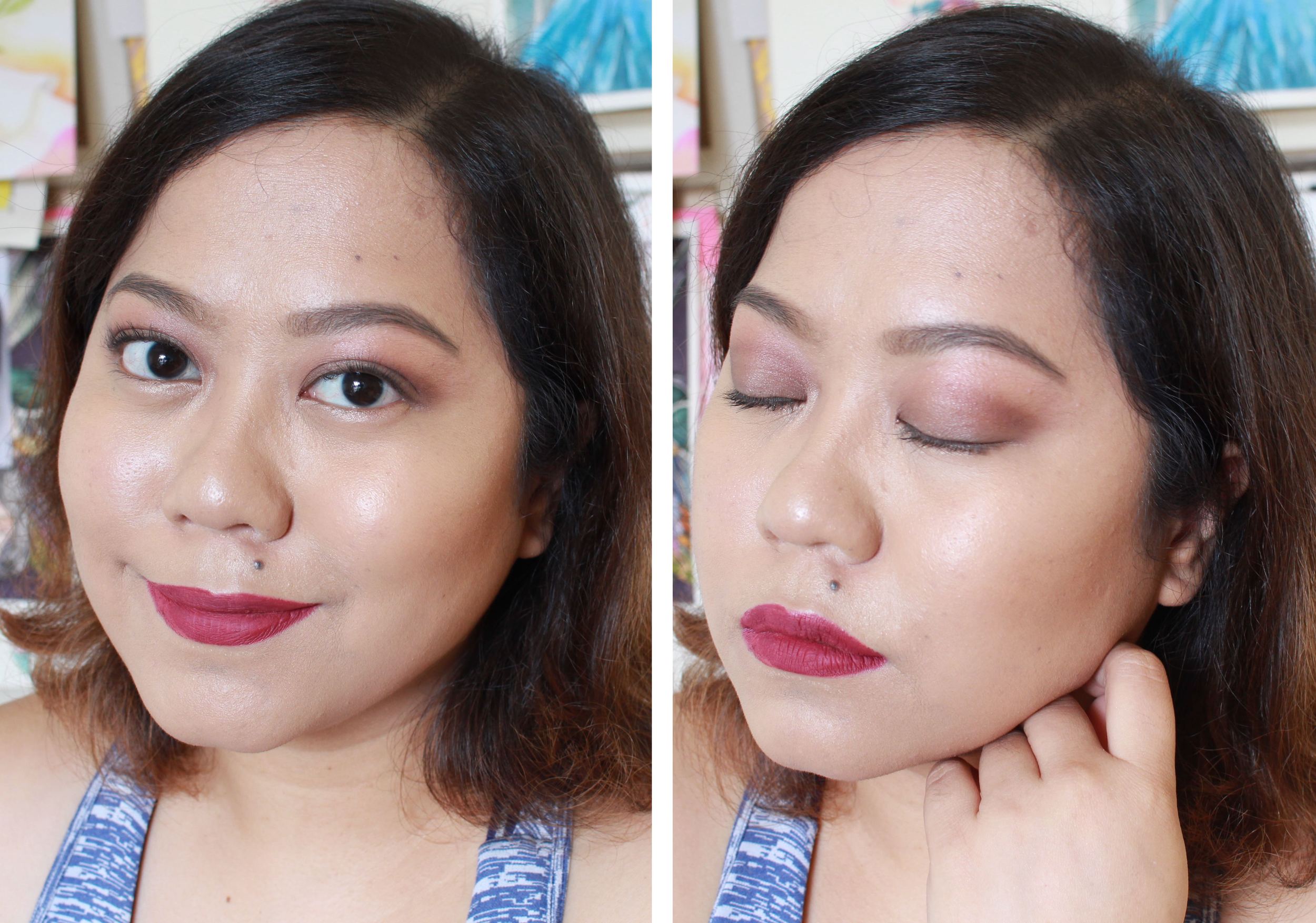 I don't think the camera wasn't able to capture the flash, but yup the dewy-looking skin is all thanks to Becca