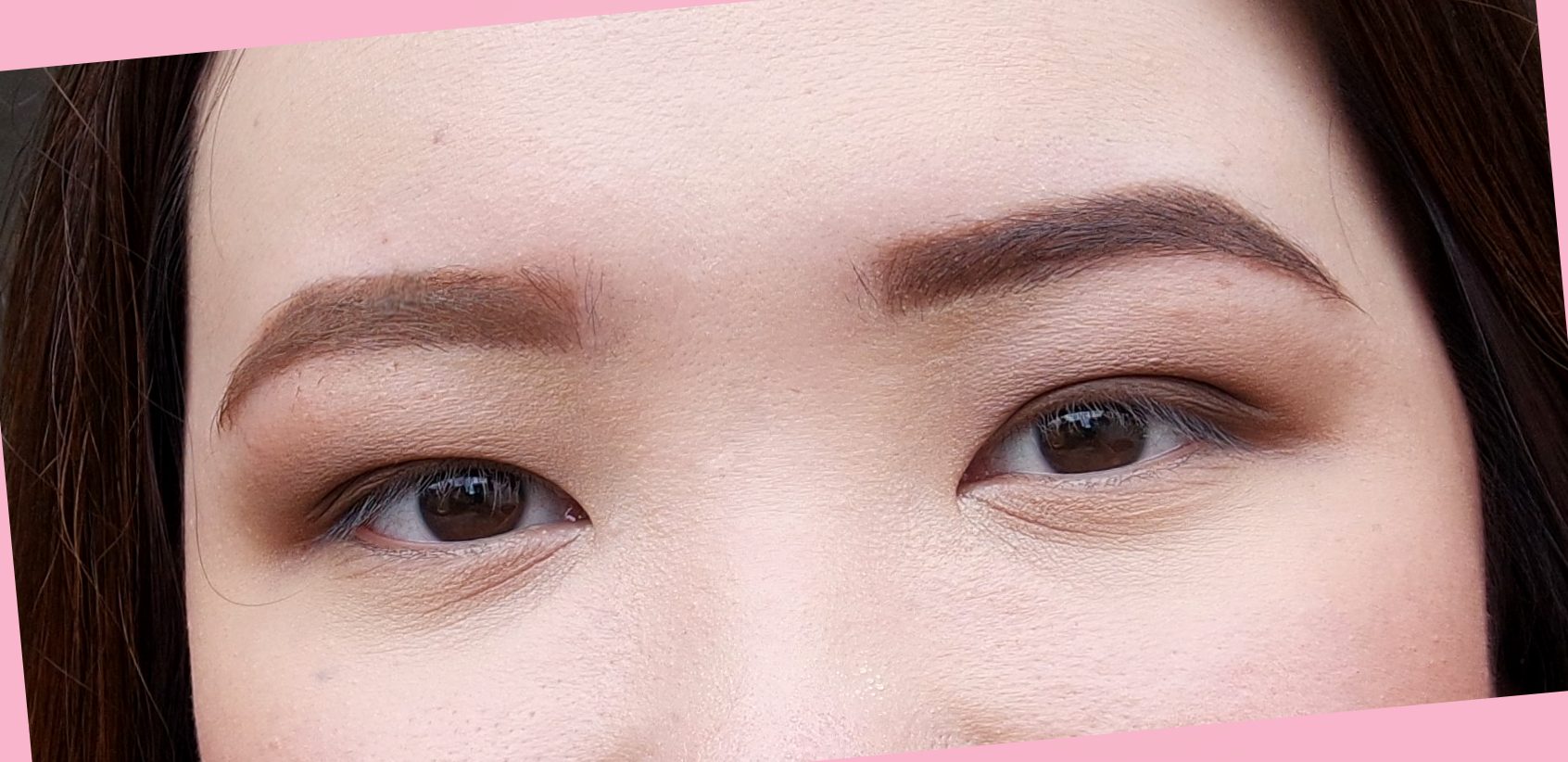 My right brow looks lighter and not as severe as the one on the left
