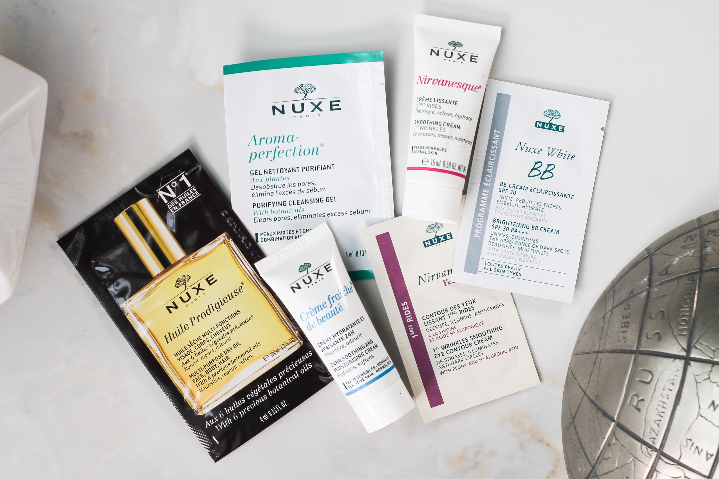 If you want to try the Nuxe line, you can get these samples with our Wanderlust Kit at the Project Vanity Store .