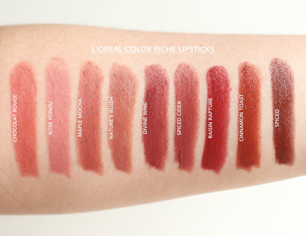 banner Systematisch Zwijgend The Brown Lippie Swatch Party: Which L'Oreal color is your soul mate? —  Project Vanity