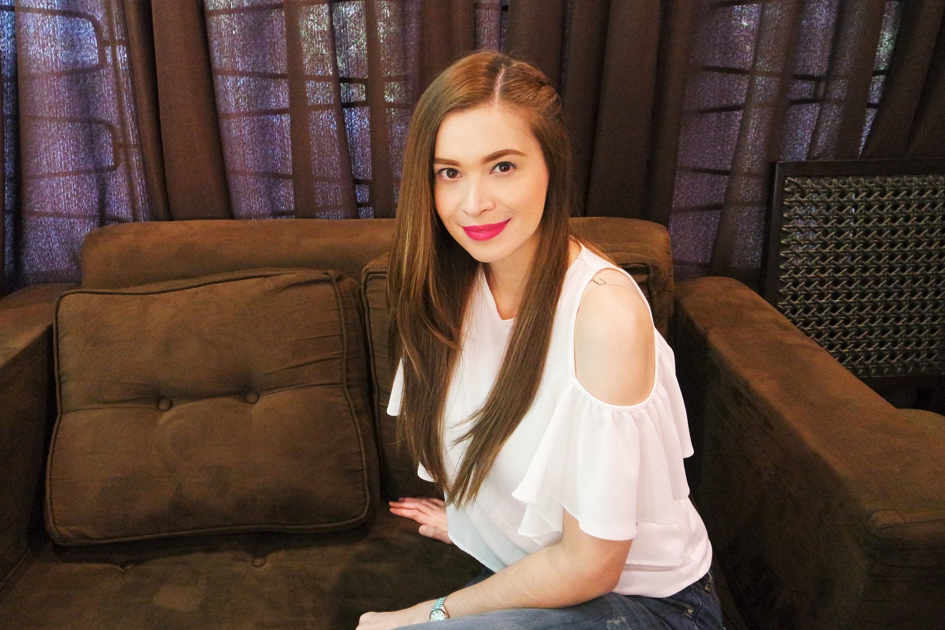 Shine is wearing the Ever Bilena Matte Lipstick in Posh Plum