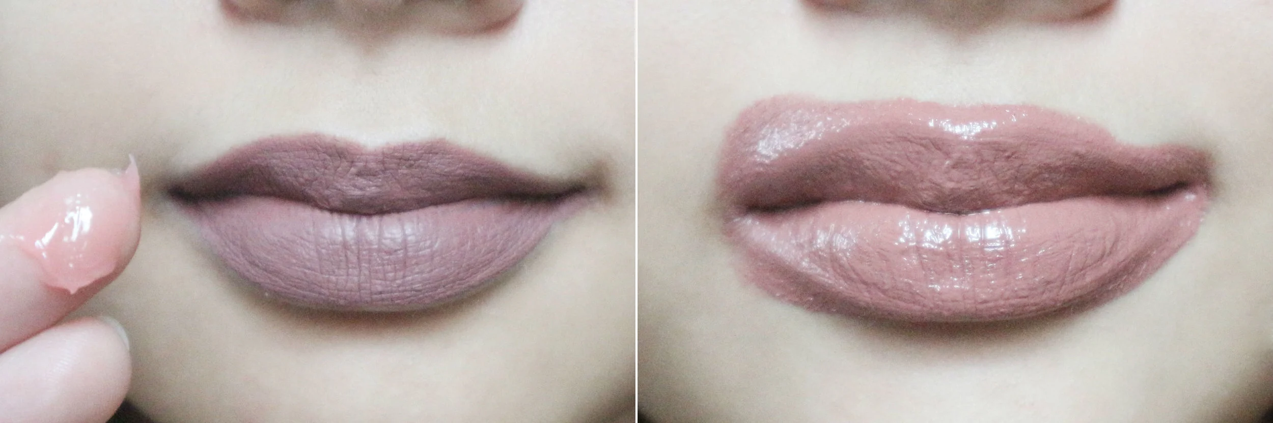 Colourpop’s Ultramatte Liquid Lipstick in Beeper versus In Her Element’s Nourish and Cleanse Balm