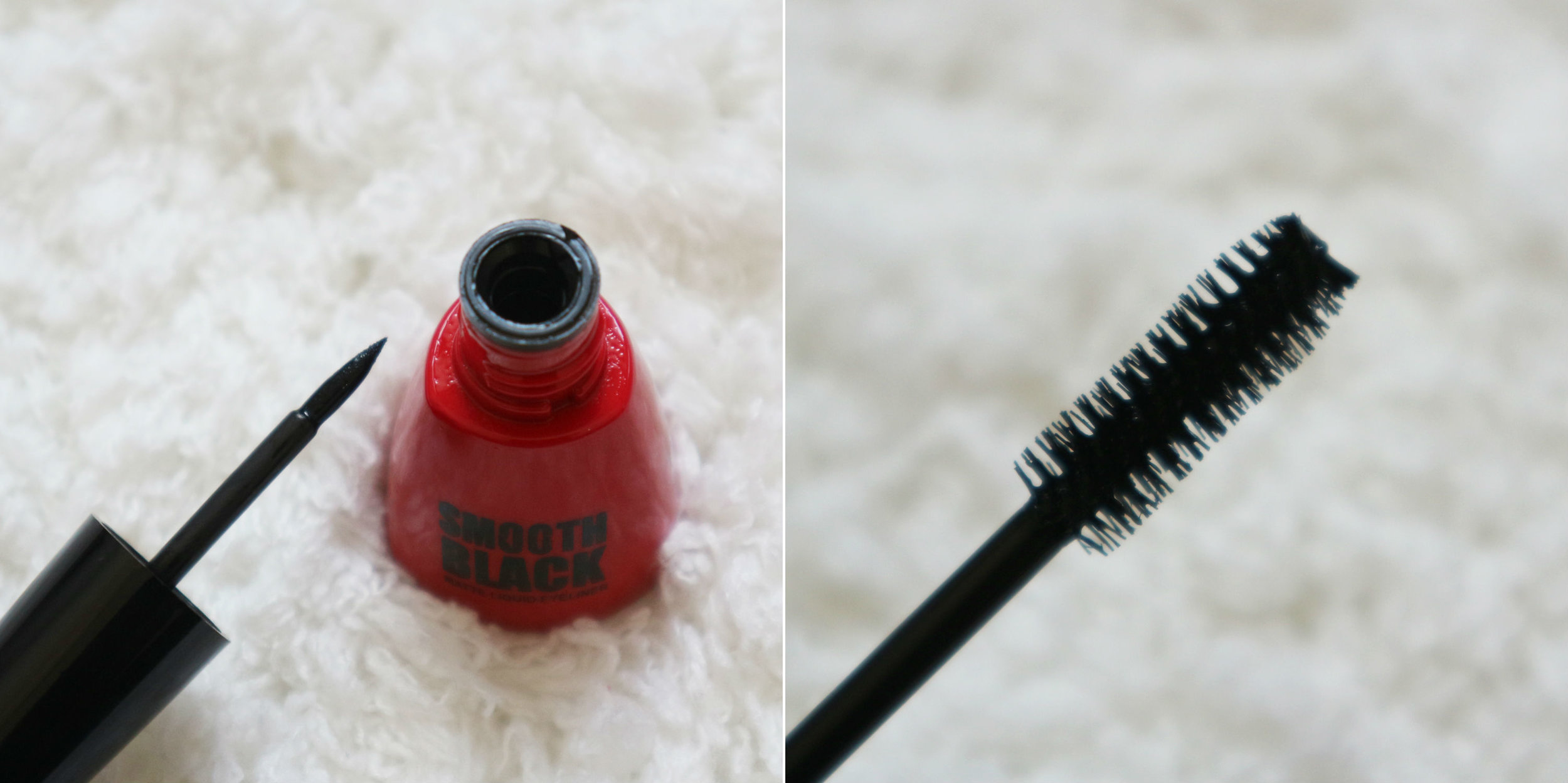 Eyeliner brush and mascara brush