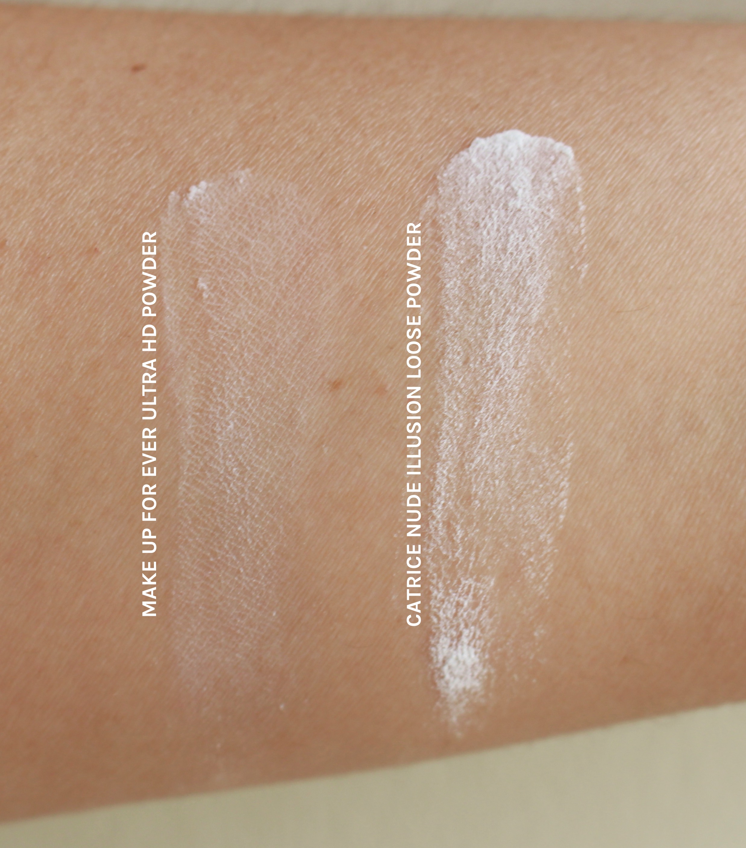 The Ultra HD is practically invisible; I can't build up the texture here. The Nude Illusion has a coarser texture.